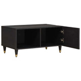 Coffee Table Black 80 x 50 x 40 cm Solid Mango Wood 4018812