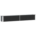 ZNTS Garden Raised Bed Galvanised Steel 320x40x45 cm Anthracite 47055