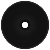 146975 Luxury Bathroom Basin Round Matt Black 32,5x14 cm Ceramic