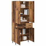Highboard with Drawer 2 pcs Old Wood Engineered Wood and Glass 3415750