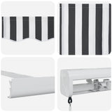 Retractable Awning Anthracite and White 4x3 m Fabric&Aluminium 3216125