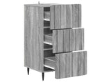 Drawer Cabinet Grey Sonoma 33 x 34.5 x 92 cm Engineered Wood 894391