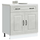 Kitchen Base Cabinet Kalmar Concrete Grey Engineered Wood 853501