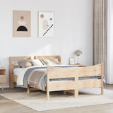 Bed Frame with Headboard 140x200 cm Solid Wood Pine 3307044