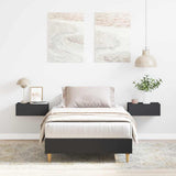 Bed Frame No Mattress Black 90x200 cm Engineered Wood 861049