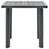 Garden Table Anthracite 80x75x72 cm Plastic 48804