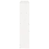 Headboard with Storage White 120 cm Solid Wood Pine 855667