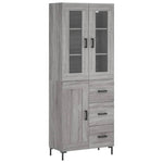 Highboard Grey Sonoma 69.5x34x180 cm Engineered Wood 3198663