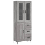 Highboard Grey Sonoma 69.5x34x180 cm Engineered Wood 3198663