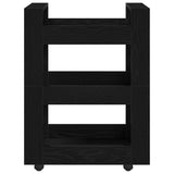 Kitchen Trolley Black Oak 60 x 45 x 80 cm Engineered Wood 862119