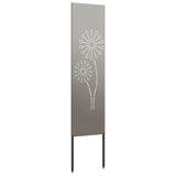 Garden Privacy Screen Rusty 32 x 140 cm Weathering Steel 876237