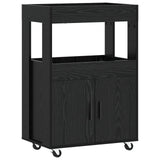 Bar Cart Black Oak 60 x 39.5 x 89 cm Engineered Wood 8015686