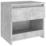 ZNTS Bedside Cabinets 2 pcs Concrete Grey 40x30x39 cm Engineered Wood 803452