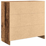Sideboard with Drawer Old Wood 80x34x76 cm Engineered Wood 861542