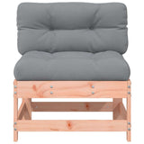 Middle Sofas with Cushions 2 pcs Solid Wood Douglas 825581