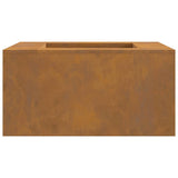 Fire Pit Brown 80 x 80 x 40 cm Weathering Steel 858921