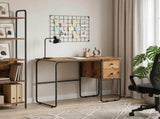 Desk with Storage Oak Wood 100 x 50 x 75 cm 8008006