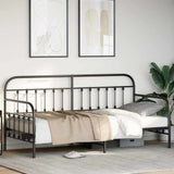 Daybed Frame Black 100 x 190 cm Powder-Coated Steel 42002632