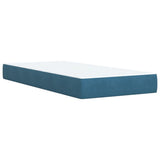Box Spring Bed with Mattress Dark Blue 90x190 cm Velvet 3286196