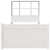 Bookcase Bed without Mattress White 90x190cm Single Solid Wood Pine 3322458