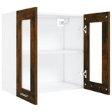 Hanging Glass Cabinet Lyon Smoked Oak 60x31x60 cm Engineered Wood 815120