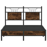 Bed Frame without Mattress Smoked Oak 120x200 cm Engineered Wood 4106888