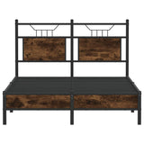 Bed Frame without Mattress Smoked Oak 120x200 cm Engineered Wood 4106888