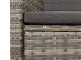 11 Piece Garden Dining Set with Cushions Grey Poly Rattan 3277612