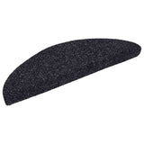 Stair Mats Self-adhesive 20 pcs 56x17x3 cm Black Half Round 3365669