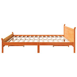 Bed Frame without Mattress Wax Brown 200x200 cm Solid Wood Pine 3309724