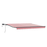 Retractable Awning Red and White 450 x 300 cm 3330918