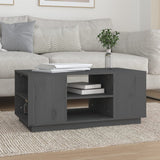 Coffee Table Grey 90x49x40.5 cm Solid Wood Pine 814401