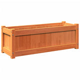 Garden Planter Wax Brown 90x31x31 cm Solid Wood Pine 837453