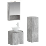Bathroom Furniture Set 4 pcs Concrete Grey 3407418
