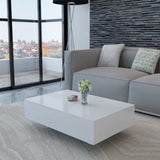 ZNTS Coffee Table High Gloss White 244022