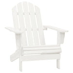 Garden Adirondack Chair with Ottoman&Table Solid Fir Wood White 315929
