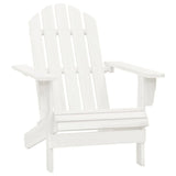 Garden Adirondack Chair with Ottoman&Table Solid Fir Wood White 315929