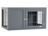 Furniture Style Dog Crate for Small and Medium Dogs, End Table Pet Cage with Two Lockable Doors T3398P376407