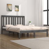 3103865 Bed Frame without Mattress Grey Solid Wood 200x200 cm