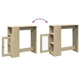 Bar Table with Racks Sonoma Oak 101x40x103.5 cm Engineered Wood 854366