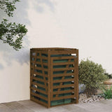 Wheelie Bin Storage Honey Brown 84x90x128.5 cm Solid Wood Pine 825103