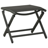 Dining Set Black Aluminium 10 Piece Set Adjustable Footrests 3070645