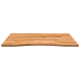 Desk Top Light Brown 100x80x2.5 cm Solid Wood Oak Rectangular 4009026