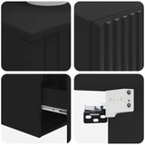Bathroom Furniture Set 3 pcs Black 33 x 34.5 x 160 cm 3406084