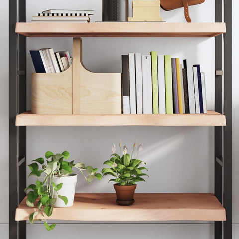 ZNTS Wall Shelf 100x40x cm Untreated Solid Wood Oak 363565