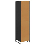 Warderobe with Door Black Oak 50 x 50 x 200 cm Engineered Wood 3403016