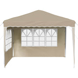 Pop-up Party Tent 288 x 288 x 245 cm Cream Oxford Fabric 42019757