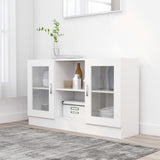 Vitrine Cabinet White 120x30.5x70 cm Engineered Wood 802786
