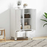 Industrial Wardrobe White 67x35x107 cm Steel 339611