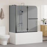 Bi-Folding Shower Enclosure Dark Transparent 120 x 67 x 129 cm 42018542